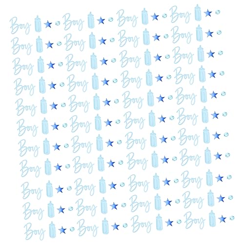 Garneck 4 Packungen Boygirl Konfetti girsch aufe Party Konfetti Geschlecht offenbaren Partydekorationen zum Aufdecken des Geschlechts Geschlecht enthüllen Tischkonfetti Papier Blue von Garneck