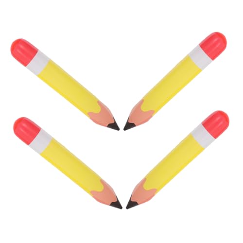 Garneck 4 Stück Aufblasbarer Bleistift Aufblasbare Bleistift-geburtstagsdekoration Bleistift Explodieren Lustige Bleistifte Für Kinder Riesige Aufblasbare Bleistifte Ballonstift Pvc Yellow von Garneck