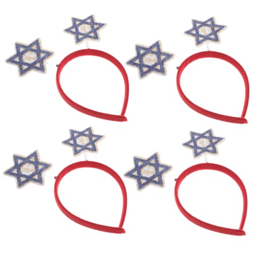 Garneck 4 Stück Pessach-stirnband Chanukka-dekoration Quadratisches Stirnband Unabhängigkeitstag-stirnband Chanukka-partygeschenke Aus Silikonarmbändern Chanukka-servietten Gefühlt Blue von Garneck