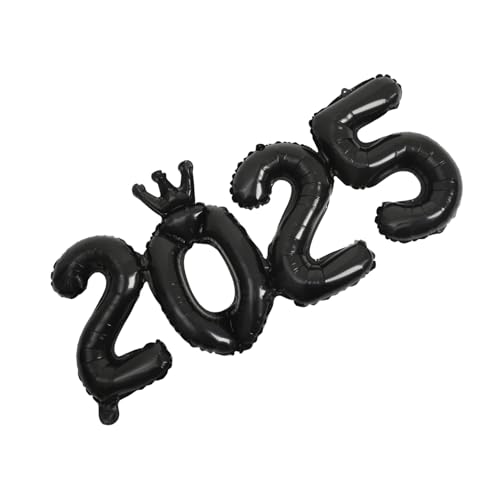 Garneck 40 2025 luftballons neujahrsdekoration frohes neues jahr ballon Zahlenballons alles zum geburtstag ballonbanner Ballondekorationen Partyballons für das neue Jahr PVC Black von Garneck