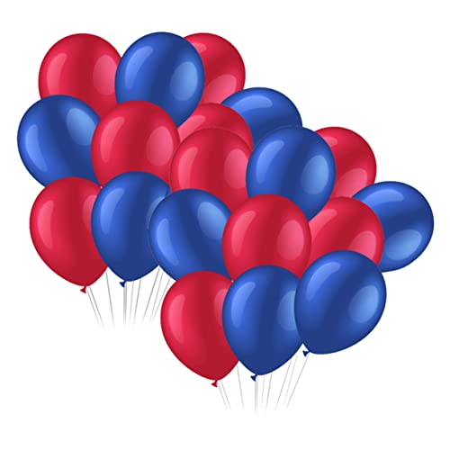 Garneck 40 Stück 12 Ballon Zum Unabhängigkeitstag Party Rote Und Blaue Luftballons Us-flaggenballons Luftballons Bedruckte Ballondekoration Dekorative Luftballons Emulsion von Garneck