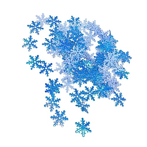 Garneck 400 Stück Schneeflocken Konfetti Aus Kunststoff Blaue Und Weiße 2 Cm Schneeflocken Für Weihnachtsfeiern Winterdekoration Und Festliche Anlässe von Garneck