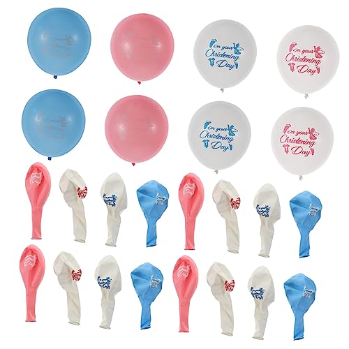 Garneck 40St Ballon geburt the birth maluszkowe babymoench blea festlich Partyzubehör für den Tauftag -Taufdekorationen Ornament für Kinder rosa Dekorationen taufe dekor Emulsion von Garneck