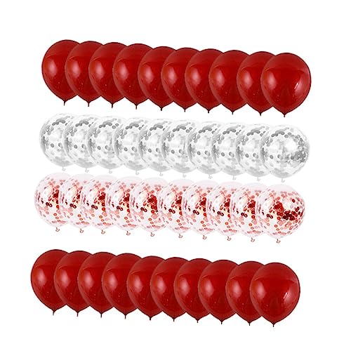 Garneck 40er Set Latex Ballons Glänzende Party Deko Ballons Für Geburtstagsfeiern Und Zusammenkünfte 20 Rote Latexballons 20 Glänzende Ballons von Garneck