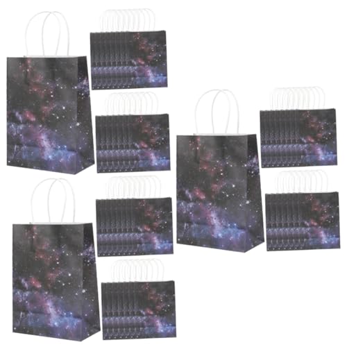 Garneck 48 STK Geschenktasche Geschenktüten Behandeln Taschen Für Hochzeitsbevorzugungen Zug Partyartikel Taschen Für Partygeschenke Weltraum-partygeschenktüten Partydekorationen Papier von Garneck