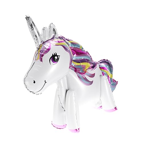 Garneck 4er Set Folienballons 3D Regenbogen Einhorn Luftballons Für Geburtstagsfeier Babyparty Und Hochzeitsdeko Mylar Ballons Für Kinderfeste von Garneck