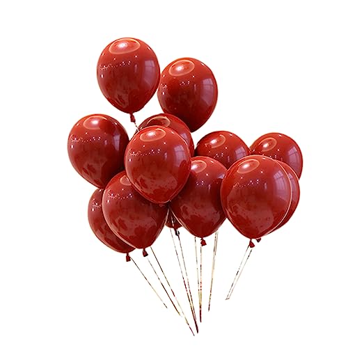 Garneck 50 Stück Ballon-Latex Folienballons Partyballons Hausdekoration Hochzeitsdekorationen Hochzeitsballons luftballons deckenverkleidung gasballon Hochzeitshaus Ballon Latexballons rot von Garneck