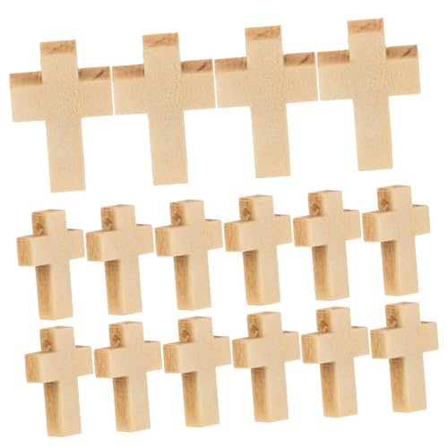 Garneck 50 Stück Kleine Holz Kreuz Anhänger Zum Basteln - Unbemalt Und Natürlich - Ideal Für DIY Schmuckprojekte Und Kreative Handwerksideen 2 3 x 1 6 Cm von Garneck