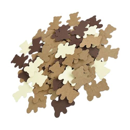 Garneck 500Pcs Bären Konfetti Dekoration Bär Geformte Konfetti Party Herzstück Paint Palette Charme Anhänger Schlüsselbund Packpalette Anhänger Wabe Konfetti Babyparty Papier von Garneck