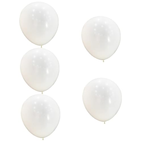 Garneck 5St Wetterbeobachtungsballon große weiße Luftballons Hochzeitsballons Partyballons Wetter Ballon Babyballons Weiße Latex-Riesenballons weiße Latexballons runde Luftballons Emulsion von Garneck