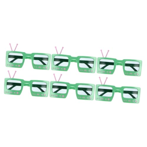 Garneck 6 Stk Fernseh Brille Lustige Partybrille Lustige Sonnenbrille Luau Partybrille Lustige Schauspiele Kinderparty-brille Kinderbrille Neuheitsbrille Kinder Sonnenbrille Green Abs von Garneck