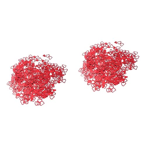 Garneck 6000 Stück Konfetti in Herzform - Hochzeitsdeko - Tischdekoration - Dekoration liebe Konfetti für Tische rotes Herz Konfetti Hochzeitsdekoration Hochzeitskonfetti Konfetti streuen von Garneck