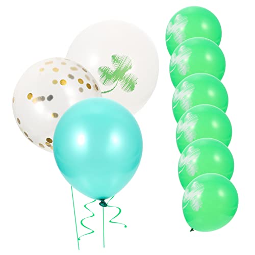 Garneck 60er Set Kleeblatt Latexballons St Patrick's Day Deko Glücksklee Partyzubehör Für Festlichkeiten Und Feiern von Garneck