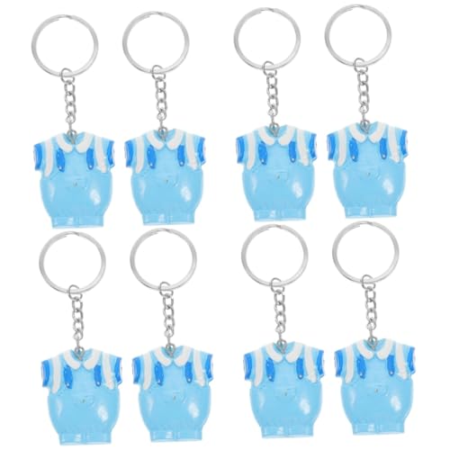 Garneck 8 Stk Schlüsselanhänger Babypartybevorzugungen Für Gäste Souvenir Gastgeschenke Babyparty Hochzeitsandenken Für Die Gäste Junge Babygeschenke Gefälligkeiten Blue Metall Ring von Garneck