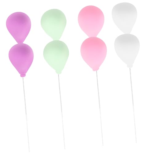 Garneck 8 Stück Miniatur Luftballons Für Puppenhäuser Regenbogen Dekoration Perfekte Tortendeko Und Wichtel Accessoires Ideal Für Kreative Miniatur Arrangements Und Feiern von Garneck