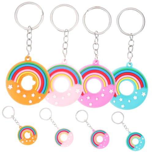 Garneck 8St Regenbogen-Donut-Schlüsselanhänger schlüsselanhänger dekor Auto schlüsselanhänger Schlüssel hängende Dekorationen Rucksack-Anhänger Festgeschenke Gastgeschenke PVC-Weichkleber von Garneck