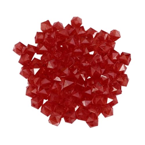 Garneck 950 Stück 10mm Rote Quadratische Acrylperlen - Transparente Spacer-Perlen Für Schmuckherstellung Ideal Für Armbänder Und Kreative Bastelprojekte von Garneck