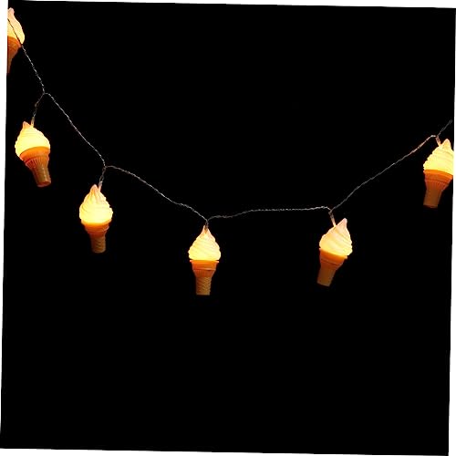 Garneck Außendekoration 2 Sätze Eiscreme-lichterketten Hochzeitsdekorationen Im Freien Saisonale Beleuchtung Hängen Led-kugellichter Led-hängeleuchte Warmweiß Plastik Herbst Acryl von Garneck