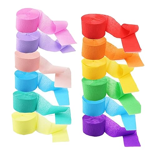 Garneck Bunte Krepppapier Luftschlangen Für Geburtstagsfeiern Hochzeiten Und Partys Set Bestehend Aus 2 x Hellrosa 2 x Pink x 2 x Helllila 2 x von Garneck