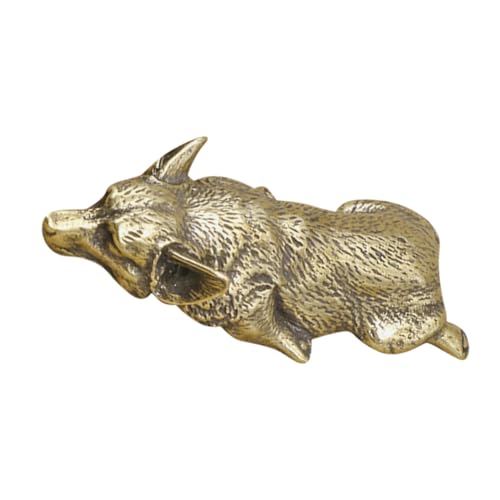 Garneck Corgi-Ornamente aus Messing Tierdekor für den Innenbereich Miniatur-Hundestatue Desktop-Dekor in Hundeform Miniatur-Hundedekoration Kabinett Messingstatue Hund Statue dekor Golden von Garneck