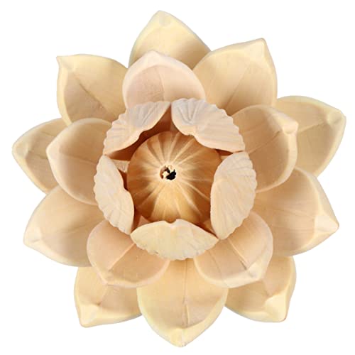 Garneck Elegantes Lotusblüten- Handgefertigt Aus Holz Lotus-Ornament Schreibtisch-schmuck Für Wohnzimmer von Garneck