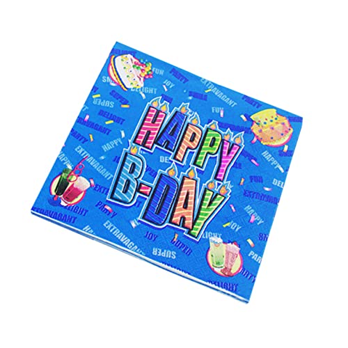 Garneck Geburtstag Papierhandtuch Teller alles zum geburtstag servietten drucken slice verkleidung happy birthday dekoration küchenrollen bedruckte Serviette Geburtstagsserviette von Garneck