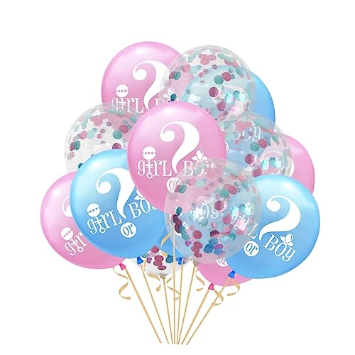 Garneck Gender Reveal Ballons Kreative Party Dekorationen Aus Latex 5 Blaue Ballons + 5 Ballons + 5 Gemischte Farb Glitzerballons Für Geschlechtsenthüllung Und von Garneck