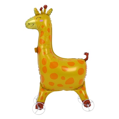 Garneck Giraffenballon Giraffen-partyzubehör Aufblasbare Dschungeltiere Folienballons Mit Animal-print Ballons Zum Thema Dschungel Tierische Partyballons Duschballons Yellow Aluminiumfolie von Garneck