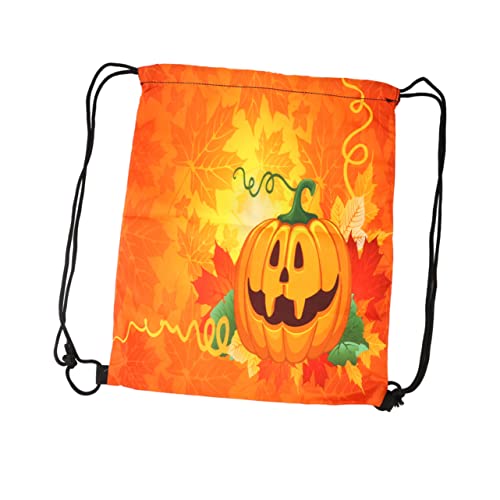 Garneck Halloween-tasche Mit Kordelzug Kürbis-bonbontüten Halloween-goodie-bags Halloween Begünstigt Taschen Halloween-leckerli-tasche Halloween-süßigkeitstüte Geschenkbeutel Orange von Garneck