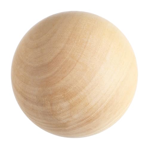 Garneck Holzkugel 9cm – Unvollendete Holzkugeln Aus Natürlichem Holz - 100mm Große Bastelkugeln Ohne Loch Für Kreative DIY Projekte - Basteln Und Dekoration Zu Weihnachten Und Neujahr von Garneck