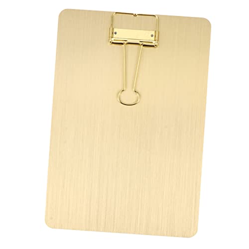 Garneck Klemmbrett A5 Gold Edelstahl Schreibbrett Mit Metallclip – Ideal Für Büro - Schule Und Restaurant - Eleganter Organizer Für Dokumente Und Menüs Robust Und Stilvoll von Garneck