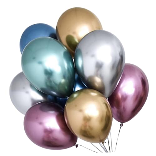 Garneck Latex Metallic Luftballons Verschiedenen Farben Für Geburtstagsfeiern Hochzeiten Und Partys Dekorationsballons Im Mix von Garneck