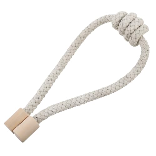 Garneck Magnetische Vorhangschnalle Raffhalter Für Vorhänge Kette Draht Einstellbar Armbänder Magnete Gardinenstangenverbinder Haken Vorhang-raffhalterschnalle Kabel Dickes Seil Beige von Garneck