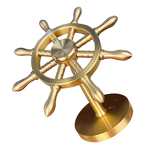 Garneck Mediterrane Verzierung Dekoratives Schiffsruder Strandhaus Vintage-schmuck Marine-ruder-Ornament Desktop-Marine-ruderdekor Meeresdekorationen Desktop-Dekoration Messing Golden von Garneck