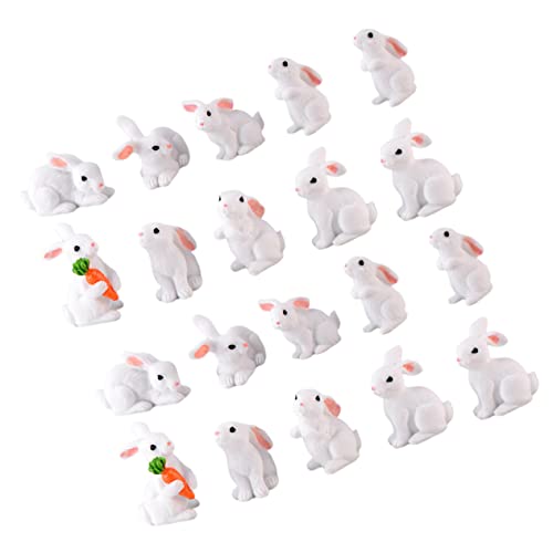 Garneck Mini Kaninchen Figuren Aus Resin Für Micro Landschaften Tierische Deko Für DIY Projekte Garten Und Wohnraumgestaltung Niedliche Rabbit Ornamente Zur Verschönerung von Garneck