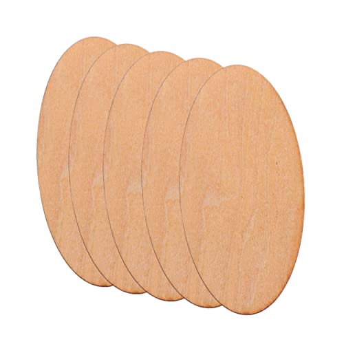 Garneck Ovale Holzscheiben Aus Hochwertigem Holz - 5-6 Cm Und 8 Cm Durchmesser Leicht Und Langlebig – Ideal Für Kreative DIY Projekte Und Bastelarbeiten von Garneck