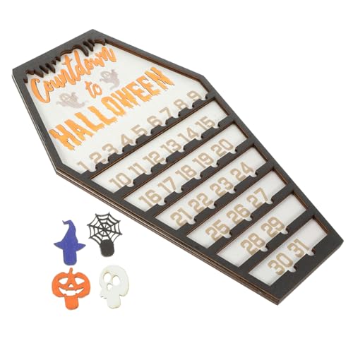 Garneck Party Halloween-Kalender- Adventskalender Countdown-Dekoration halloween countdown halloween atmosphäre Halloween-Dekorationen Halloween-Ornamente hölzern von Garneck