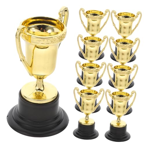 Garneck Plastiktrophäen Mini Pokale Für Kinderpreise Kleine Auszeichnungen Für Geburtstagsfeiern Trophäen Mit Standfuß Goldene Mini Trophäen Für Wettbewerbe von Garneck