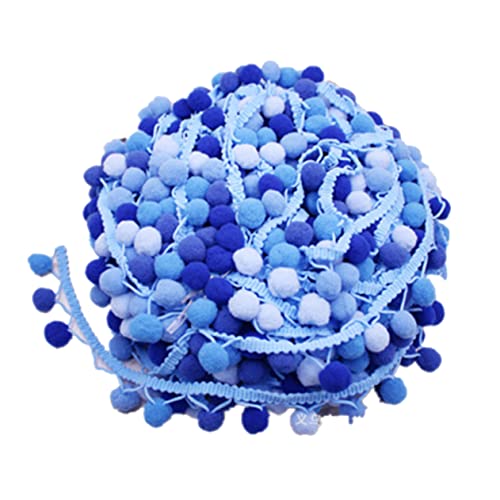 Garneck Pom Pom Band 4-5 m in Blau – Farbverlauf Pompom Borte Für DIY-Nähprojekte Basteln Dekorieren Von Kleidern Schals Hüten Und Heimdekorationen Perfekt Für Party Und Ostern von Garneck