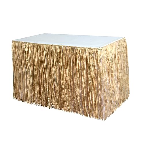 Garneck Raffia Tischrock Für Partys Dekorativer Tischrock Aus Stroh Für Sommer Und Strandpartys Ideales Deko Accessoire Für Feierlichkeiten Am Meer Verschiedenen Größen Erhältlich von Garneck