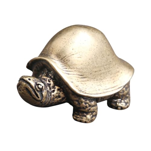 Garneck Schildkröte Tee Haustier Bronze Edelsteine Gold Perlen Statue Desk Decoration Desktop Dekoration Messing Tierfigur Schildkrötenfigur aus Messing kleine Tierfigur aus Messing von Garneck