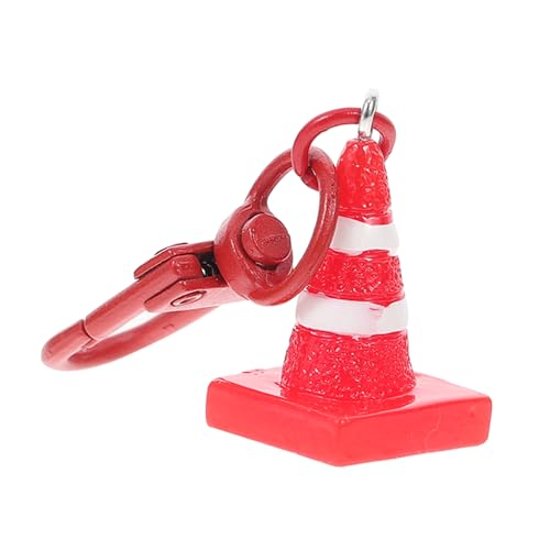 Garneck Straßenkegel-anhänger Baukegel Für Kinder Mini-baukegel-schlüsselanhänger Mini-verkehrskegel-anhänger Partygeschenke Mini-sicherheitskegel Verkehrskegel-partydekorationen Rot Harz von Garneck