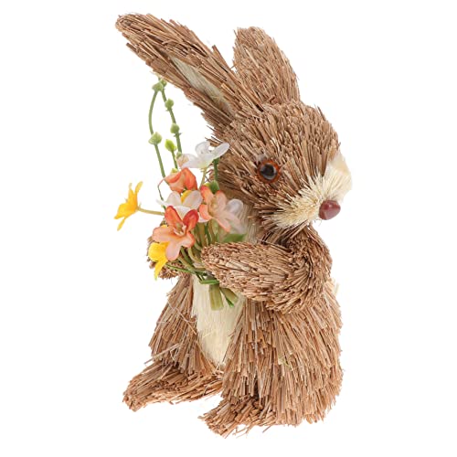 Garneck Stroh Osterhase Figur Handgewebt Für Rustikale Deko – Frühlings- Und Osterdeko Für Wohnzimmer - Kinderzimmer Garten Und Büro – Perfekte Dekoration Für Festlichkeiten Und Partys von Garneck