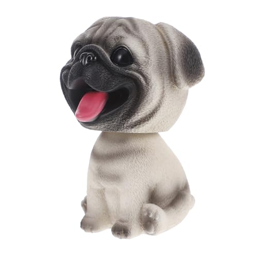 Garneck Niedlichen Hund Schütteln Hund Ornament Auto Decor Kuchen Hund Schmuck Harz Welpen Figur von Garneck