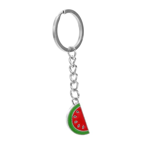 Garneck Wassermelonen-Schlüsselanhänger Emaille-Frucht-Schlüsselanhänger Obst-Schlüsselanhänger Taschenanhänger Fruchtanhänger Mini-Wassermelonen-Hängeanhänger Schlüsselbund Zinklegierung von Garneck