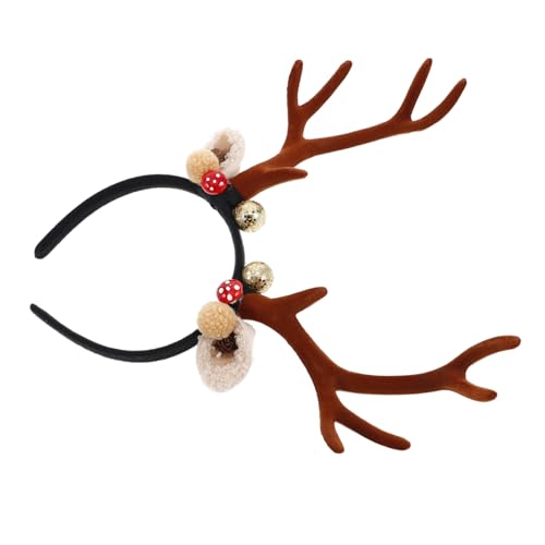 Garneck Weihnachtskopfschmuck Tannenzapfen Kopfbedeckung Rentiergeweih Stirnband Für Erwachsene Tannenzapfen-anhänger Hirsch Ohren Party-haarband Weihnachts-charm-stirnband Beflockung von Garneck