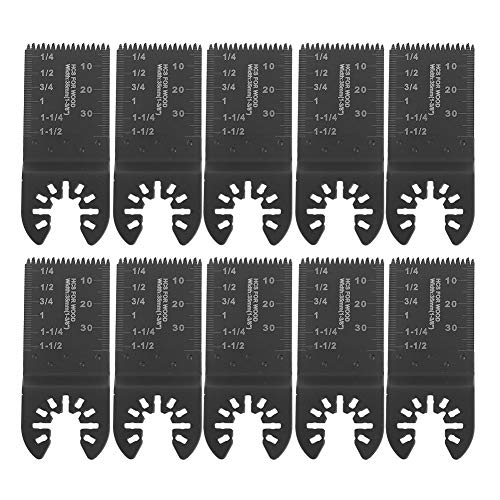 10 STÜCKE 35 MM Oszillierende Sägeblätter Kohlenstoffstahl Metall Holz Oszillierende Multitool Sägeblätter zum Schneiden von Holz Aluminium Kupfer(Coarse Teeth),Sägeblatt von Garosa