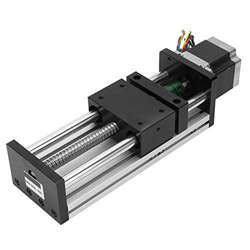 200 MM Effektive Reiselänge Aluminiumlegierung Doppelwellen-Kugelumlaufspindel Linearführung Gleitschiene mit 57 Motor für die Automatisierungsindustrie(1204 Screw Rod) von Garosa