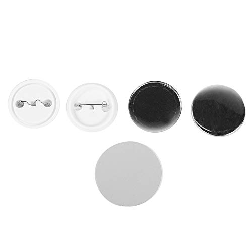 500Pcs 44mm/1.75in Blank Badge Buttons DIY Button Badge Teile Metallabdeckung Transparente Folie Geeignet für Kleidung und Heimdekoration Kunsthandwerk Zubehör von Garosa