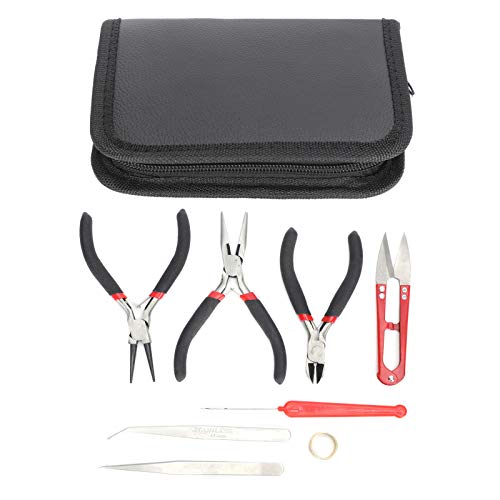 8Pcs Schmuckzange Set Schmuckherstellungszubehör Kit Schmuckwerkzeuge DIY Handgefertigt für Schmuckreparatur und Perlenstickerei von Garosa